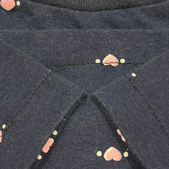 Vintage 90s All Over Print AOP Teddy Bear Tea Party Shirt Puff Print Hearts L - Picture 4 of 7